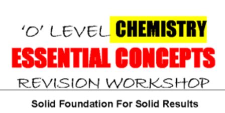 level chemistry essential concepts revision workshop students