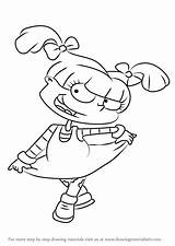 Rugrats Angelica Draw Pickles Drawing Step Tutorials Cartoon Drawingtutorials101 Previous Next sketch template