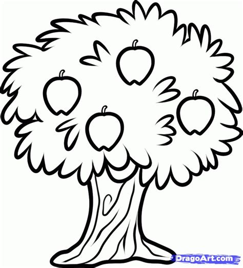 print  amazing coloring page   draw  fruit tree