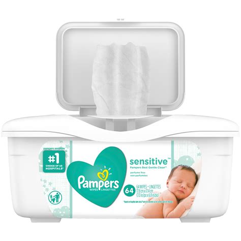 pampers baby wipes sensitive tub  count baby diapering baby wipes