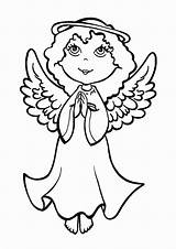 Angel Coloring Pages Angels Christmas Drawing Baby Preschool Printable Precious Moments Shepherds Snow Cartoon Print Faces Baseball Clipart Colorir Para sketch template