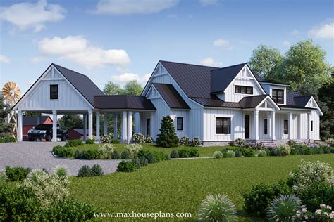 modern farmhouse house plan max fulbright designs