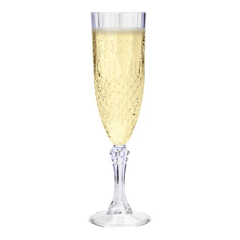 24 x vintage crystal champagne flute glasses wine prosecco plastic