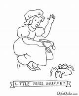 Coloring Miss Little Muffet Pages Popular sketch template