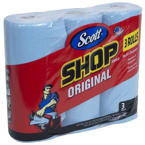 scott  scott shop towels blue  packs   rolls  towelsroll  towelspack
