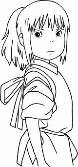 Ghibli Chihiro Spirited Miyazaki Ausmalen Hayao Naruto Coloringhome Ponyo Coloriages Skizzen sketch template