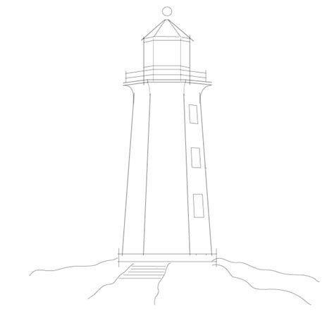 gallery  simple lighthouse outline clipartsco