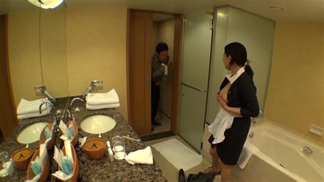 japanese maid with juicy tits out masturbates pussy in bathroom