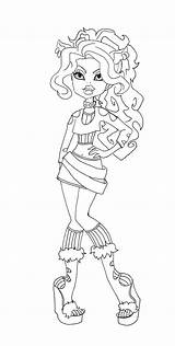 Monster Clawdeen Wolf High Coloring Pages Getcolorings Style Getdrawings sketch template