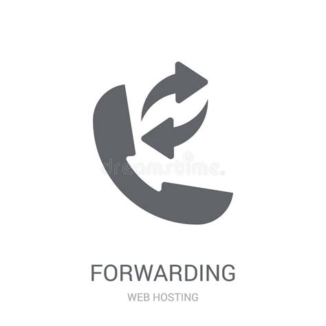 forwarding icon trendy forwarding logo concept  white background  web hosting collection