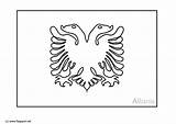 Albania Albanie Albanien Malvorlage Bandiere Bandiera Ausmalbild Pdf Europa Banderas Kleurplaten sketch template
