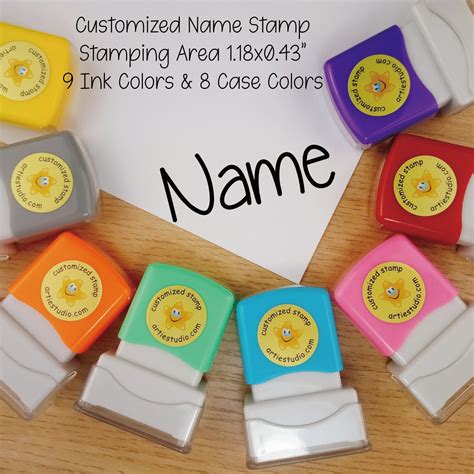 kids  stamp customized  stamp xmm  etsy