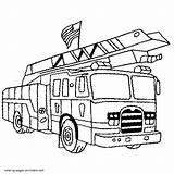 Coloring Truck Fire Pages Printable Usa Print Trucks Vehicle Boys sketch template