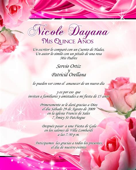 Invitación Para 15 Años Novedosa Rosada Y Fucsia Con Rosas
