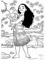 Moana Coloring Pages Princess Picturethemagic Disney Maui Printable Book Getcoloringpages Source sketch template