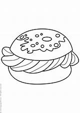Coloring Pastries Pages Cakes Food Print Books sketch template