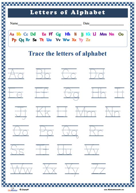 alphabet practice sheet pdfedumonitor