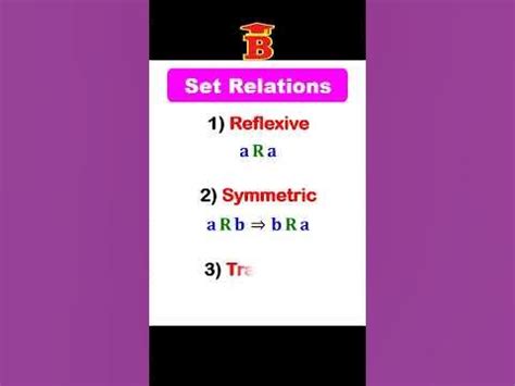types  set relations youtube