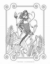 Coloring Pages Mermaid Harrison Molly Adult Fairy Fantasy Books Adults Color Sea Blank Colouring Book Cool Mandala Sheets Template Beautiful sketch template
