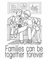 Together Families Forever Coloring Family Teaching Lds Eternal Pages Time sketch template