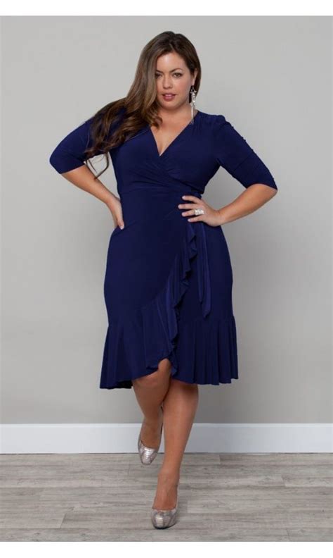 whimsy wrap dress navy blue at curvalicious clothes bbw curvy fullfigured plussize thick