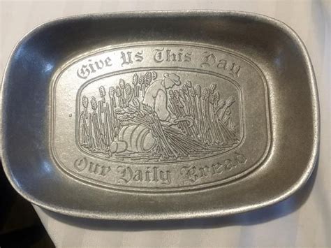 vintage give us this day our daily bread wilton columbia pa pewter
