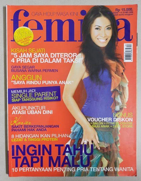 Jual Majalah Femina 18 Mei 2006 Cover Anggun Di Lapak Hermawan Books