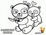 Pandas Kleurplaat Colorear Bears Yescoloring Mommy Mama Momma Coloringhome Osos sketch template