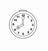 Coloring Pages Clock Printable Kids sketch template