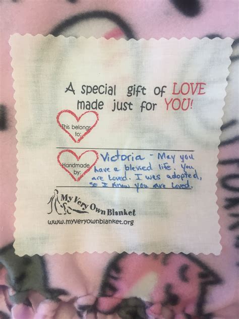 special blanket tags