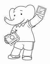 Babar Coloring Pages Kids Children sketch template