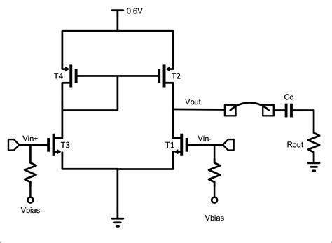 fig simplified schematic  differential  single ended converter