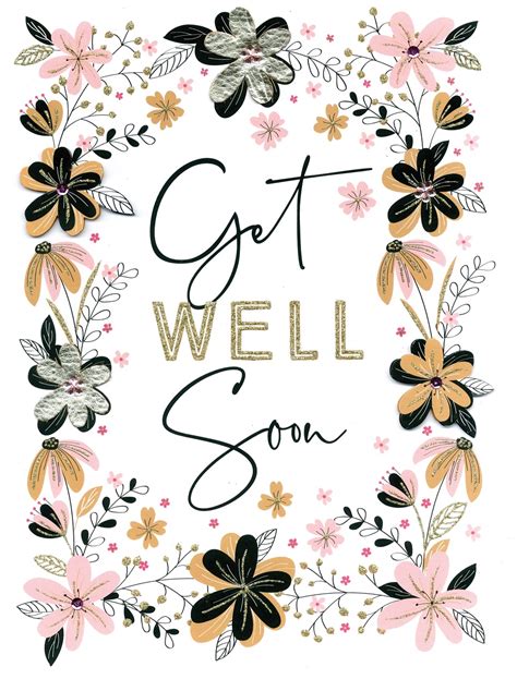 get well soon gigantic greeting card a4 sized cards cards