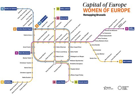 brussels metro map pays tribute  feminist pioneers