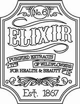 Embroidery Apothecary Urbanthreads Labels Label Patterns Coloring Vintage Pages Elixir Hand Victorian Urban Threads Craft sketch template