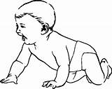 Crawling Baby Coloring Drawing Getdrawings Pages 66kb 479px sketch template