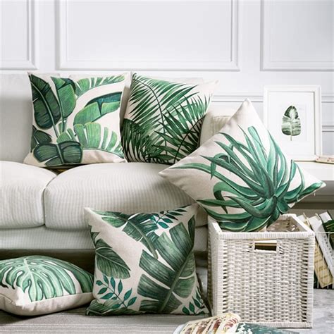 beautiful cushion covers  bring tropical vibes   living room