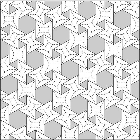 waterbomb flagstone tessellation crease pattern origami