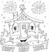 House Coloring Years sketch template