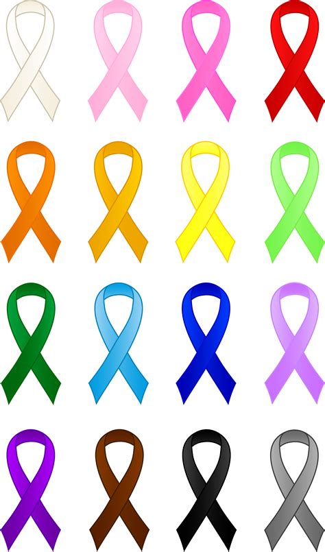 color awareness ribbon vector art images lung cancer awareness