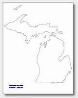Michigan Printable Map Outline Maps State County Cities sketch template