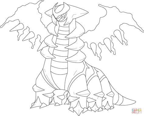 giratina  altered form coloring page  printable coloring pages
