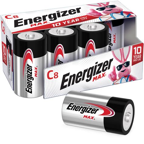 Energizer Max C Alkaline Batteries 8 Count