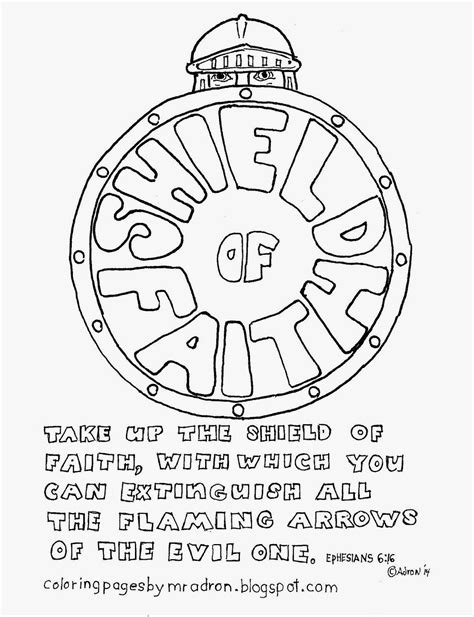 coloring pages  kids   adron  shield  faith  coloring page ephesians