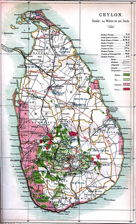 maps  sri lanka detailed map  sri lanka  english tourist map