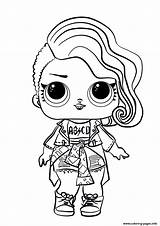 Lol Coloring Rocker Surprise Doll Pages Printable Print sketch template
