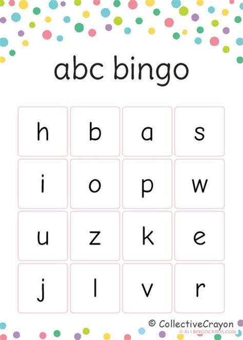 printable alphabet bingo game  kids