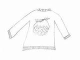 Jumper Colouring Christmas sketch template