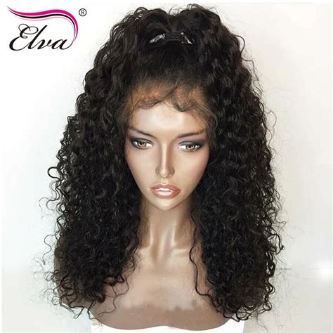 buy elva hair lace front human hair wigs curly brazilian remy hair lace front