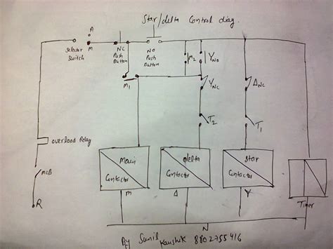 electrical  elecrtonic world star delta starter control diagram